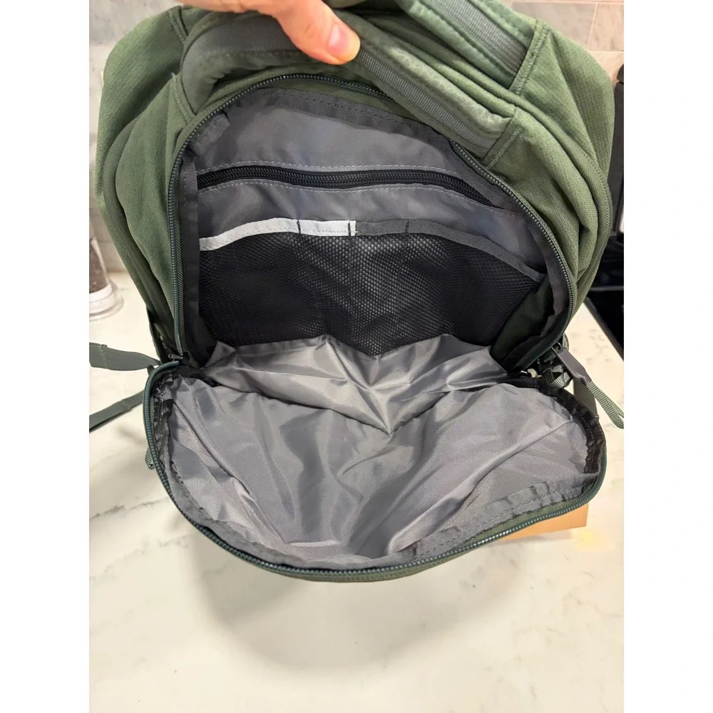 The North Face Pivoter Backpack Laurel Wreath Green Black NF0A3VXT Laptop Bag
